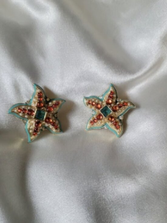 Kenneth Jay Lane Jewelry - Kenneth Jay Lane vintage starfish earrings